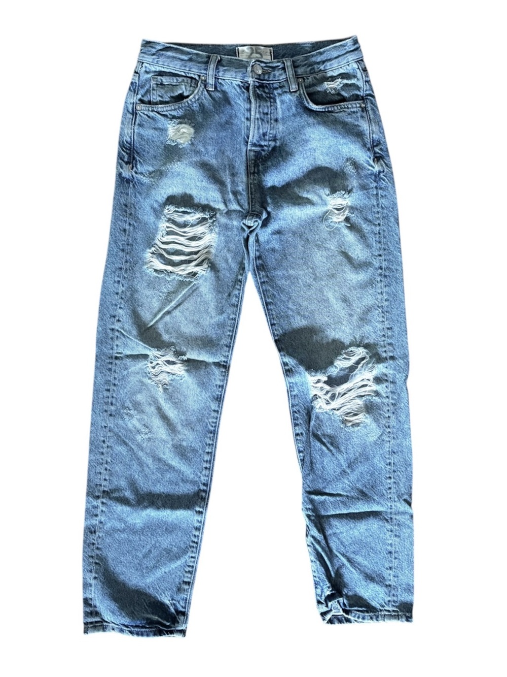 We The Free Distressed Blue Boyfriend Jeans Size 25
